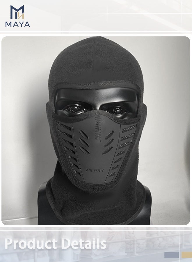 مايا قناع وجه مقاوم للرياح، قناع وجه مرن محمول مقاوم للرياح للتزلج، ملحقات تزلج مريحة - Image 2